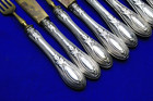 Antique 800 Silver-handled 12 Piece Cutlery Set With Vermeil  Blades