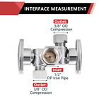 Efield 1 2 fip  3 8 od Compr   3 8 od Compr 1 4 Turn Dual Stop Valve Free Shipping