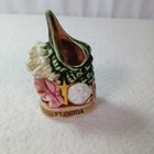 Vtg Florida Souvenir Toothpick Holder Japan Mcm Seashell Sand Dollar 3 5  Tall