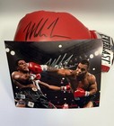 Mike Tyson Signed Red Lh Everlast Boxing Glove And Signed 8   x10    Picture Auth Ce