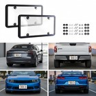 Uliche 2 Pack Universal Transparent Car License Plate Cover   Frames Combo Clear