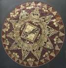 Nuku   alofa Tonga Round Tapa Bark Cloth  ngatu   Circa 1975  Framed
