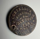 1862 Costello   s Cincinnati Civil War Store Card Token Oh-165ae Holed Rare Cwt