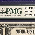 1923  1 Silver Cert Fr  238 Large Note Woods white Au 55 Net Horse Blanket Au 55