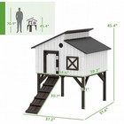 Chicken Coop Hen House With Nesting Box  Elevated Rabbit Hutch With Ramp