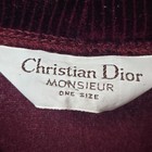 Christian Dior Robe Mens One Size Burgundy Vintage Velvet Monsieur  d9 