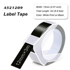 5pk Fit Dymo 3d Embossing Label Tape Organizer Xpress A521209 White black 1 2  
