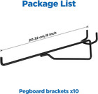 Pegboard Shelf Hooks Set 10-pack 1 4 Black Metal Utility Hook Pegs 8 pegboard Sh