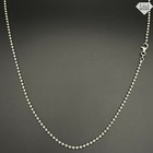 Italian Solid Sterling Silver Bead Ball Chain Necklace 925 Silver Chain Unisex