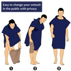 Surf Poncho Wetsuit Changing Robe Towel Hooded Pocket For Men Women Beach Surfer