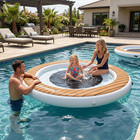 Inflatable Floating Water Hammock  8ft 10ft Round Floating Ring For Adults Kids