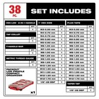 Milwaukee 49-22-5603 38pc Metric Tap   Die Packout Set W  Hex-lok 2-in-1 Handle