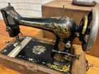 Antique 1904 Model 27 Singer Sphinx Sewing Machine W  Travel Case