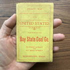 1901 Advertising Book Usa Map Bay State Coal Co  Worcester  Ma