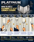 Platinum Drywall Tools 3 5  Corner Flusher Glazer     Inside Corner Finishing Tool
