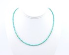Thin 4mm Turquoise Beaded Heishi Necklace  Genuine Natural Blue Green Choker