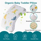 Toddler Pillow With Adorable Pillowcase     Soft  Natural   Hypoallergenic 