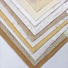 Textured Handmade Paper Sheets For Crafts  A5 Thick Rough Mulberry Recycled Scra