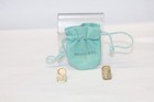 Tiffany   Co  Letter C Sterling Silver 925 Pair  2  Lapel Pin Brooch Tie Tack