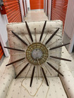 Vintage Mid Century Starburst Wall Clock Robertshaw Massive 
