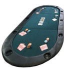 Foldable Poker Table Top With Cupholders And Padded Edges  Green