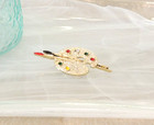 Vintage Jewelry Estate Gerry s Gold Tone Artist Pallet Brooch Enameled