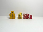 Vintage Dice Lot Of  16  Las Vegas Plaza Poker Red Cream