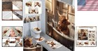 Complete Highland Cattle Shower Curtain Set With Non-slip Rugs   Towels  8 Pcs