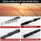 Carbon Fiber Telescopic Fishing Rod Pole Reel Combo Sea Saltwater Freshwater