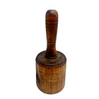 Primitive Turned Wood Potato Masher Muddler Pestle Large Rustic Kitchen Decor