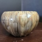1970s Drip  Flower Pot Retro Ceramic Grandma Core Vintage Bulbous Greenish Black