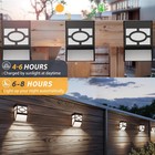 4pack Led Solar Fence Light Outdoor Garden Deck Wall Decor Lamp 8 Lighting Color