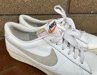 Vtg 1980 Nike Bruin Low Orange Swoosh White Grey Leather Sneakers 8 Marty Mcfly