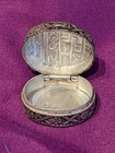 Vintage Sterling Silver 925 Pill Ring Trinket Box With Patterned Designs