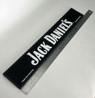 Jack Daniel   s Style Rubber Bar Mat 24  Black With White Logo     New