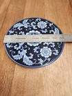Pier 1 Mandarin Porcelain Trivet Cobalt Blue   White Floral 8    Diameter