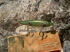 Vintage Heddon 150 Green Scale Minnow Fishing Lure Antique Tackle Box Bait E   