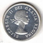 1964 Canadian Uncirculated Proof Like Strike Silver Caribou 25 Cent Coin