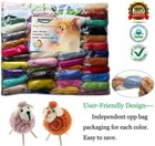 50 Colors Wool Roving For Needle Felting  Spinning  Diy Crafts 