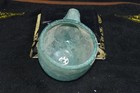Large Ancient Roman Glass Medical Vessel In Perfect Condition With Rare Color