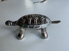 Vintage Silverplate Turtle terrapin Salt Cellar W spoon