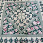 American Pacific King Blanket Bed Cover Floral Pattern Patchwork Hand Crafted Ho