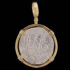 Atocha Sunken Treasure Jewelry - 8 Reale Oval Silver Coin Pendant
