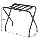 Convenient Metal Black Travel Folding Luggage Suitcase Rack Stand Home Hotel
