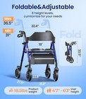 Z21 Rollator Walker With Seat 350lb Capacity 8  All Terrain Wheels Foldable