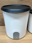 Tupperware Canister Set Black And White Set Of 3 Sizes - New