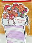 Vtg Nos Magnetic List Pad Christmas List- 60 Sheets Christmas Holiday Stocking
