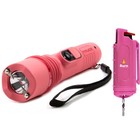 Police Stun Gun Burn Pepper Spray Self Defense Combo Kit 305 Pink