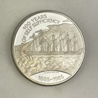Falkland Island 1985 Silver Proof Coin 100 Years Of Self Sufficiency