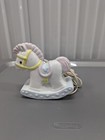 Vintage Enesco 1985 Porcelain Rocking Horse Nursery Night Light Lamp 